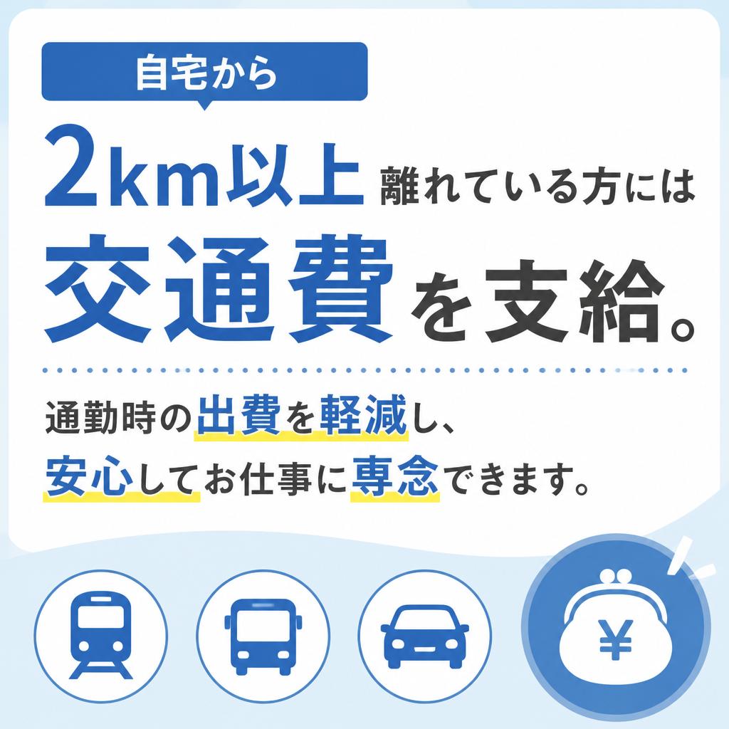 交通費支給の安心感